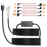 11.5Ft Type C USB 12V 24V to 5V Dash Cam Hardwire Kit with Add a Circuit Fuses,