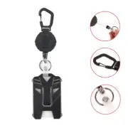 Keychain Id Badge Holder With Retractable Reel Lanyard Durable Anti-lost Ca_$d