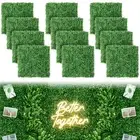 12 pcs 20Ã—20 Boxwood Panels Artificial Grass Wall Panels Fake Greenery