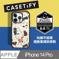 在飛比找PChome24h購物優惠-CASETiFY iPhone 14 Pro 耐衝擊透黑-貓