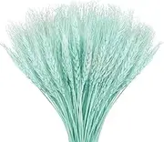 Sukh Blue Dried Wheat Stalks - 50 Stems Enchanting Sheaves Bundle of Blue Wheat, Perfect for Home Decor, Wedding Table, Bohemian & Coastal Decor, DIY Projects, 13.3 Inches