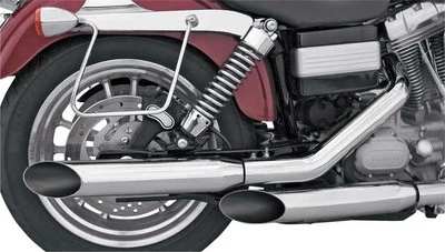 Khrome Werks 3" HP-Plus Bologna Mufflers Chrome Harley FX Dyna 95-05