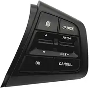 LUMIXE Car Cruise Control Button, for Hyundai, for Creta, for Ix25 2.0 Car Steering Wheel Multifunction Switch Button Remote Cruise Control Switch Button Car Steering Wheel Switch Button(Black Right)
