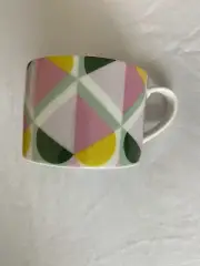 Kate Spade Lenox-Geo Spade-Weekend Mug-13oz-Geometric Shapes-Pink/Yellow/Green