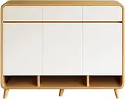 Foret 120cm Shoe Cabinet Modern Shelf Drawer Large Storage Rack Wood Cupboard