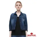 BRAPPERS 女款 鑽石花朵小鳥刺繡牛仔外套-藍--動態SHOW