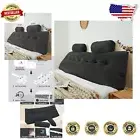 Multi-Purpose King Headboard Pillow with Neck Support Rolls for Maximum Comfort
