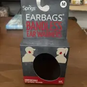 Sprigs Earbags Bandless Ear Warmers Black Thinsulate Flex Insulation Size Medium