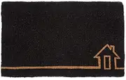 100% Coir Doormat | Entry Mat | Welcome Mat | 45x75 CM | Ghar Black