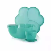 NEW TUPPERWARE chip N dip set alpine green container serve party host FrEeShIp