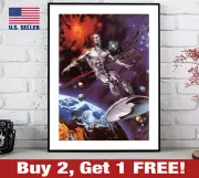 Silver Surfer Poster 18" x 24" Print NES Game Room Wall Art Retro 80s