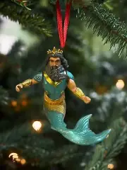 Ornament King Triton Disney Little Mermaid Live Action Movie 5” Figure Ariel Dad