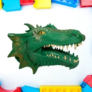 樂智科學東方龍霸王龍恐龍手偶鯊魚蜥蜴嘴巴可動手套親子互動玩具