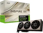 GeForce RTX 5070 Ti 16G Inspire 3X OC — 16GB GDDR7 (28Gbps/256-bit), PCIe 5, Boost: 2482MHz, HDMI 2.1b, DisplayPort 2.1b