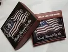 Don't Tread On Me Flag Print on Handcrafted Wallet BI-Fold Men's Vegan Leather