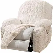 [JOKIVTOU] Recliner Chair Covers 4-Pieces Reclining Chair Slipcovers with Pocket& Elastic Bottom, Soft Feel Fitted Lazy Boy Sofa Couch Cover Washable, Stretch Recliner Furniture Protector