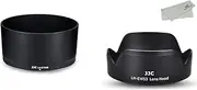 JJC 2 Pack Lens Hood Shade for Canon RF-S 55-210mm F5-7.1 IS STM Lens, Compatible with Canon RF, EF-M Mounts, Plastic Construction, Zoom Design, Reduces Flare and Ghosting