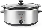 [PROGRESS] EK4610P 6.5L Slow Cooker – Family Size Multi Cooker with Lid, Removable Ceramic Cooking Pot, 3 Heat Settings, Year Round Cooking for Stew, Soup, Chilli, Curry, Casseroles, Cool Touch Handles