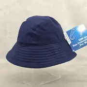 Coolibar Y-Katia Cotton Bucket Womens Navy Blue Hat L / XL Outdoor Cap UPF 50+