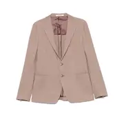 [Tagliatore] Tagliatore Honeycomb-knit Blazer 48 IT BROWN