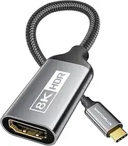 USB-C to HDMI 2.1 Adapter | 8K@30Hz,4K@144Hz,2K@165Hz High-Speed USB Type C 3.1 to HDMI 8K Converter [Thunderbolt 3/4 Compatible] for MacBook Pro/Air,iPad,Galaxy S23 and Other USBC Laptops