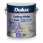 Dulux White Ceiling +PLUS Kitchen and Bathroom Paint - 4L