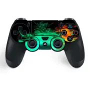 Skins Decal Wrap for PS4 / PS4 Pro Controller - Orange Green Smoke