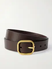 [LOEWE] LOEWE - Leather Belt - Dark brown - 100 100 Brown