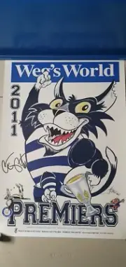 2011 Premiers Wegs World COA Signed by Corey Enright Hall Of Famer 223 of 1000