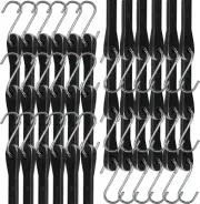 Bungee Cords with Hooks 21" 50 Pack, Heavy Long Duty Rubber Tarp Straps with ...