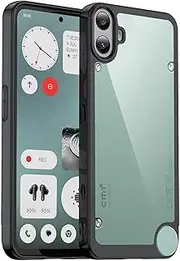 [T Tersely] for Nothing CMF Phone 1 Case, Hard PC Back + Soft TPU Bumper Crystal Clear Slim Fit Lightweight Transparent Skin Cover Shockproof Non-Slip Anti-Yellow Protection