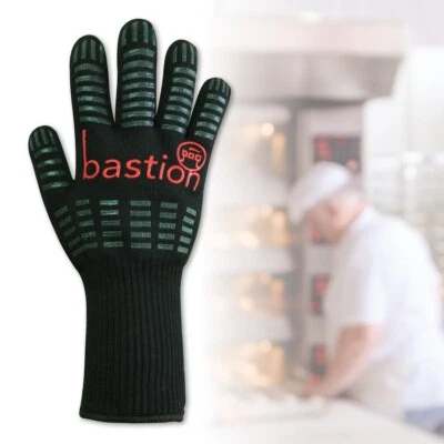 Bastion Zamora 350mm Heat Resistant Gloves with Silicone Grip - OSFA