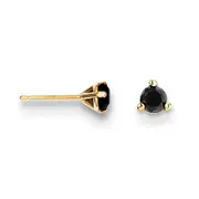 14k .25ct. Black Diamond Stud Earrings