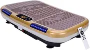 Vibration Plate, Oscillating Platform - Vibration Plate Full Body Fitness Vibration Trainer Exercise Power Plate with Bluetooth Music Speaker at Home Gym (Color : Gold)