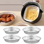 50Pcs Silver Foil Trays Round Foil Food Container Baking