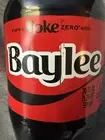 Share a Coke with Baylee 2025 Personalized Gift Coca~Cola Bottle 20oz Zero