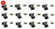 12x Pcs DB9 Female to RJ45 Modular 8P8C Converter Adapter Connector Pack Black