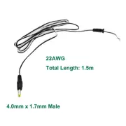 1pc CCTV DC Power Tip Cord Cable 4.0mm x 1.7mm Male Plug Connector Cord 5ft/1.5M