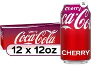 Coca Cola Cherry Soda Soft Drink 12 Pack Coke Soda Pop 12oz Cans