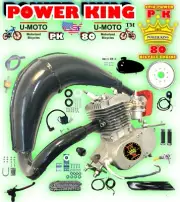 80CC Bicycle Engine Kit Motorized 2 Stroke Petrol Gas Motor Bike Kit for 26" 28"