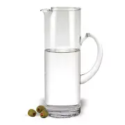 Modern Murano Style Art Glass Barware, Celebrate Pitcher, 54oz, 11 Inches