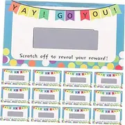 100 Pcs DIY Make Your Own Scratch-Off Prize Classroom Motivational Scratch Card Appreciation Cards for Kids Students Teacher Supplies