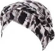 [Generic] Cap Head Braid Pre-Tied Hat Ethnic Headwear Wrap Baseball Caps Baskets Grey