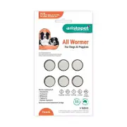 Aristopet All Wormer for Dogs&Puppies 6pk Dog Worming Tablets one tab per 10kg
