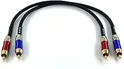 WJSTN-020 RCA to RCA Audio Cable, Male to Male RCA Stereo Audio Coaxial Digital Cable, Digital Stereo Audio Cable for subwoofer, Home Theater, high-Fidelity Audio-Double Shielding-2 Pack (1FT)
