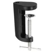 M10 Thread Hole Table Mount Clamp for Microphone Arm Lamp Stand,Black