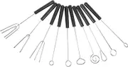 UTHCLO DIY Candy Dipping Fork Set 10pc Stainless Steel Forks Essential for Fondue Cake Decorating Chocolate Making