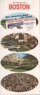 1967 Chevron Road Map: Metropolitan Boston NOS