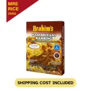 Brahim's Ready To Eat Briyani Mutton Rice Malaysia Halal Travel Food 250g 3 pack