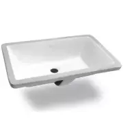 ANZZI Undermount Bathroom Sink 21" Ceramic Fade Resistant Rectangular White